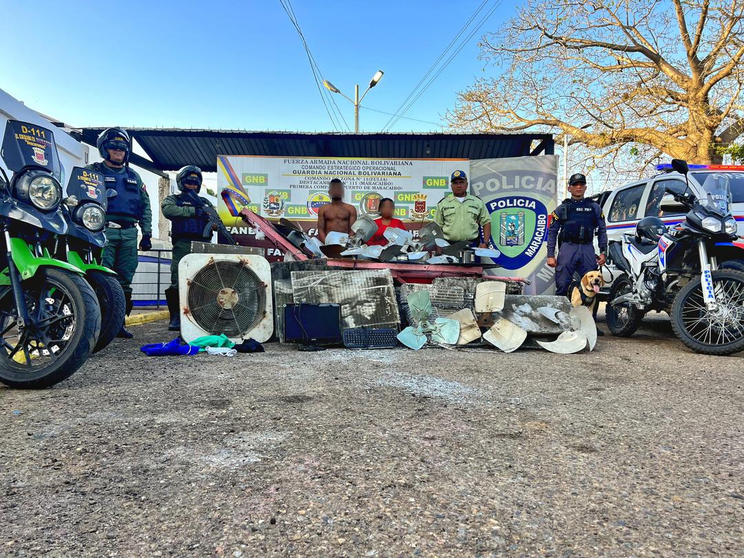 Polimaracaibo y GNB recuperan 14 motores de aires acondicionados hurtados de la sede del Ministerio Público de Maracaibo (1)