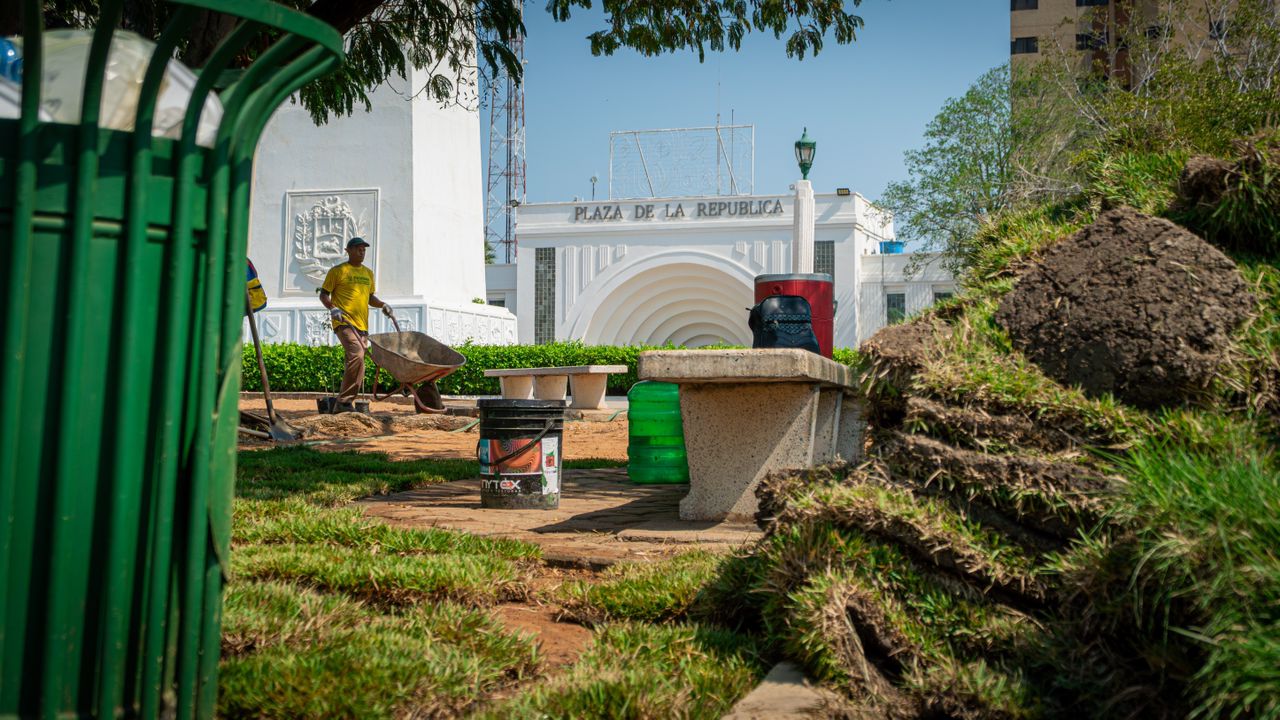 Alcaldía de Maracaibo plantará 1.000 mil metros cuadrados de grama natural en Plaza de la República (2)